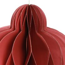 Article Décorations de Noël ornement en papier Bordeaux H40cm 2 pcs