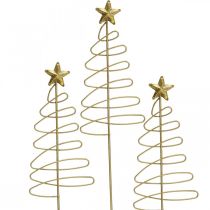 Article Épingle de Noël pin fleur de sapin métal 30cm 6pcs