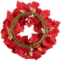 Article Couronne de poinsettias, fleurs artificielles, Noël, Ø40cm