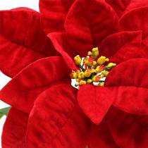 Poinsettia fleur artificielle rouge 67cm