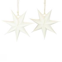 Article Fenêtre poinsettia, étoiles en papier Noël, étoile pliante Ø21cm 4pcs