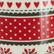 Article Mug de Noël en céramique rouge et blanc Ø10cm H9cm