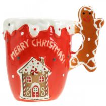 Article Tasse de Noël Merry Christmas rouge en céramique H10,5cm