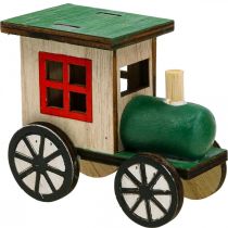 Article Train de Noël décoration ferroviaire locomotive en bois H7.5cm 4pcs