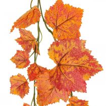 Guirlande feuilles de vigne guirlande feuilles rouge orange automne L210cm