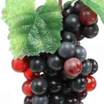 Déco raisin noir fruit artificiel décoration de vitrine 22cm