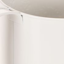 Article Arrosoir en métal blanc à motif floral, 13,5 cm, pot décoratif