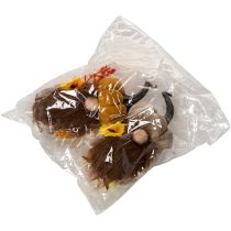 Article Figurines de citrouille lutins d'automne avec tournesol en tissu 16 cm lot de 2