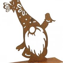 Support déco en métal patiné gnome décoratif H39cm