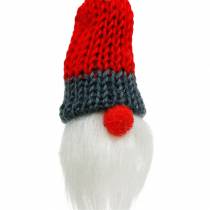 Article Gnome avec chapeau pointu à suspendre rouge, blanc, gris L10–12cm 12pcs