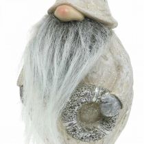 Article Lutin décoratif avec barbe et couronne Lutin de Noël 14x×12×36cm