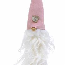 Article Tête de Gnome à suspendre 45cm rose / gris 2pcs