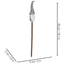 Article Figurines décoratives lutins en bois et tissu sur piquet 46 cm 6 pièces