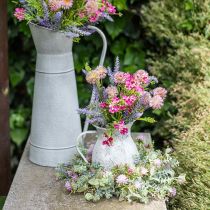 Couronne de prairie avec trèfle floqué rose, vert Ø30cm