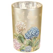 Article Porte-bougie chauffe-plat en verre à motif floral pour des moments de vie harmonieux, 18 cm