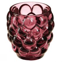 Article Lanterne Berry Verre Photophore Décoratif Ø9cm H9.5cm 4 pcs
