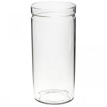 Vase fleuri, cylindre en verre, vase en verre rond Ø10cm H21.5cm