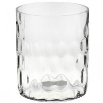 Lanterne en verre, vase à fleur, vase en verre rond Ø11.5cm H13.5cm