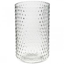 Vase à fleurs, vase en verre, verre à bougie, lanterne en verre Ø11,5cm H18,5cm