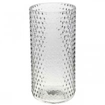 Vase à fleurs, vase en verre, verre à bougie, lanterne en verre Ø11,5cm H23,5cm
