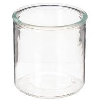 Article Set de 3 vases cylindriques en verre transparent 10 cm