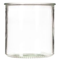 Article Photophore en verre transparent rond 12 cm - Lot de 2