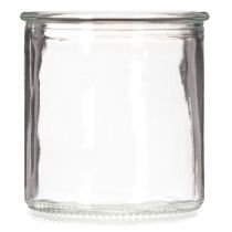 Article Lot de 3 photophores ronds en verre transparent 8 cm