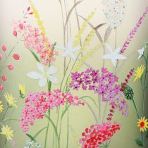 Article Lanterne en verre avec fleurs colorées été H12,5cm 3 pcs