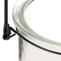 Article Photophore en verre suspendu Ø12 cm H12,5 cm - Lot de 2