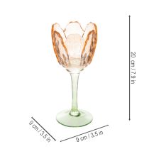 Article Porte-bougie chauffe-plat en verre en forme de tulipe, style vintage, décoration romantique pour la maison, 20 cm