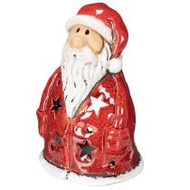 Article Figurine décorative de Père Noël servant de porte-bougie chauffe-plat avec étoiles, décoration de table, 15 cm