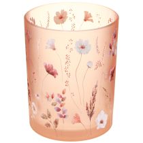 Article Lanterne décorative en verre à motif floral pour une touche d&#39;élégance dans votre intérieur, 12,5 cm, lot de 2