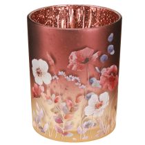 Article Lanterne décorative en verre à motif floral pour une touche d&#39;élégance dans votre intérieur, 12,5 cm, lot de 2