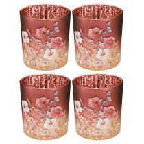 Article Élégant bougeoir à motifs floraux pour une décoration d'intérieur chaleureuse, 8 cm, lot de 4.