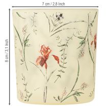 Article Lanterne décorative en verre à motif floral pour une ambiance chaleureuse à la maison, 8 cm, lot de 4.
