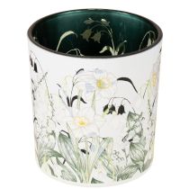 Article Lanterne décorative en verre à motif de feuilles, 8 cm, lot de 4, pour une touche d&#39;élégance dans votre intérieur.