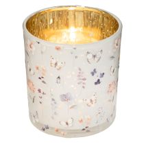 Article Lanterne décorative en verre avec motif papillon, 8 cm, lot de 4, pour une touche d'élégance dans votre intérieur.