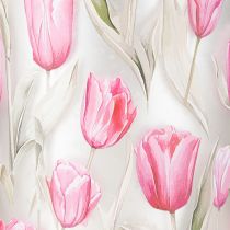 Article Lanterne élégante à motif de tulipe pour une décoration printanière d'ambiance, 12,5 cm, 2 pièces.