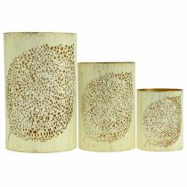 Article Décoration métal lanterne automne H20,5/15,5/10,5cm lot de 3