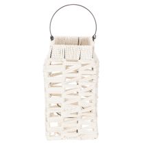 Article Lanterne suspendue, décoration estivale, macramé H35,5 cm L19 cm