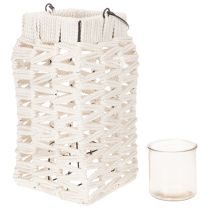 Article Lanterne suspendue, décoration estivale, macramé H35,5 cm L19 cm