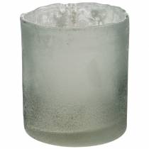 Article Lanterne en verre gris dépoli Ø8,5cm H9,5cm