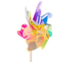 Article Balcon en forme de moulin à vent, élément décoratif coloré et attrayant pour le jardin d'été, 75 cm
