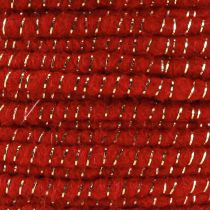 Article Fil de laine avec cordon en feutre rouge mica Ø5mm 33m
