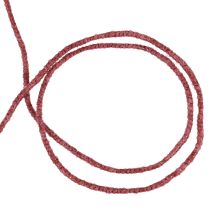 Article Fil de laine avec cordon en feutre mica violet Ø5mm 33m