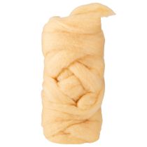 Article Ruban de laine, crème orangé, 10 m de laine pour couronnes et compositions florales