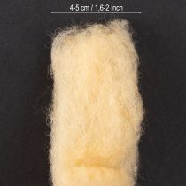 Article Ruban de laine, crème orangé, 10 m de laine pour couronnes et compositions florales