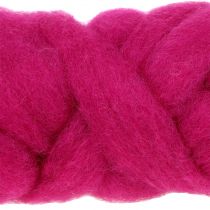 Fusée en laine 10m rose