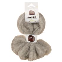 Article Laine feutrée décorative gris naturel 2 m pour loisirs créatifs et décorations florales