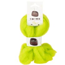 Article Laine Feutrée Verte 100 % Naturelle pour Décoration - 2 m